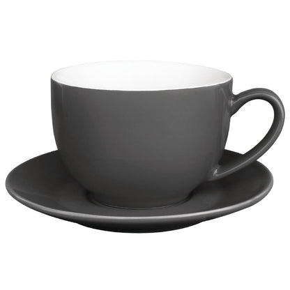 Olympia Cafe Cappuccino Cup Charcoal - 340ml (12 Pack) (Pack of 12) • PAS-GK078