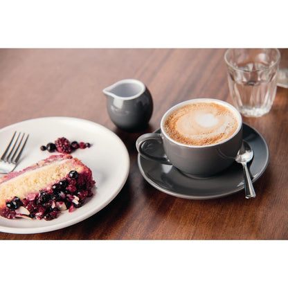 Olympia Cafe Cappuccino Cup Charcoal - 340ml (12 Pack) (Pack of 12) • PAS-GK078