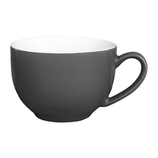 Olympia Cafe Cappuccino Cup Charcoal - 340ml 11.5fl oz (12 Pack) • PAS-GK078