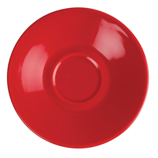 Olympia Cafe Espresso Saucer Red (Fits GK070) (12 Pack) (117(Ø)mm | 4 2/3". Pack Quantity: 12) • PAS-GK085