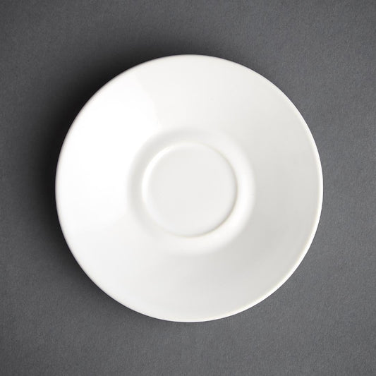 Olympia Cafe Espresso Saucer White (12 Pack) (117(Ø)mm | 4 2/3". Pack Quantity: 12) • PAS-GK086