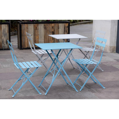 Bolero Grey Square Pavement Style Steel Table • PAS-GK988