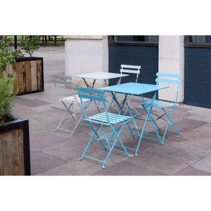 Bolero Grey Pavement Style Steel Folding Chairs (2 Pack) • PAS-GH551