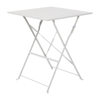 Bolero Grey Square Pavement Style Steel Table • PAS-GK988