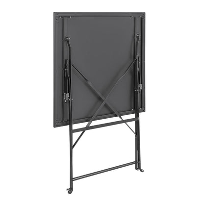 Bolero Black Square Pavement Style Steel Table • PAS-GK989