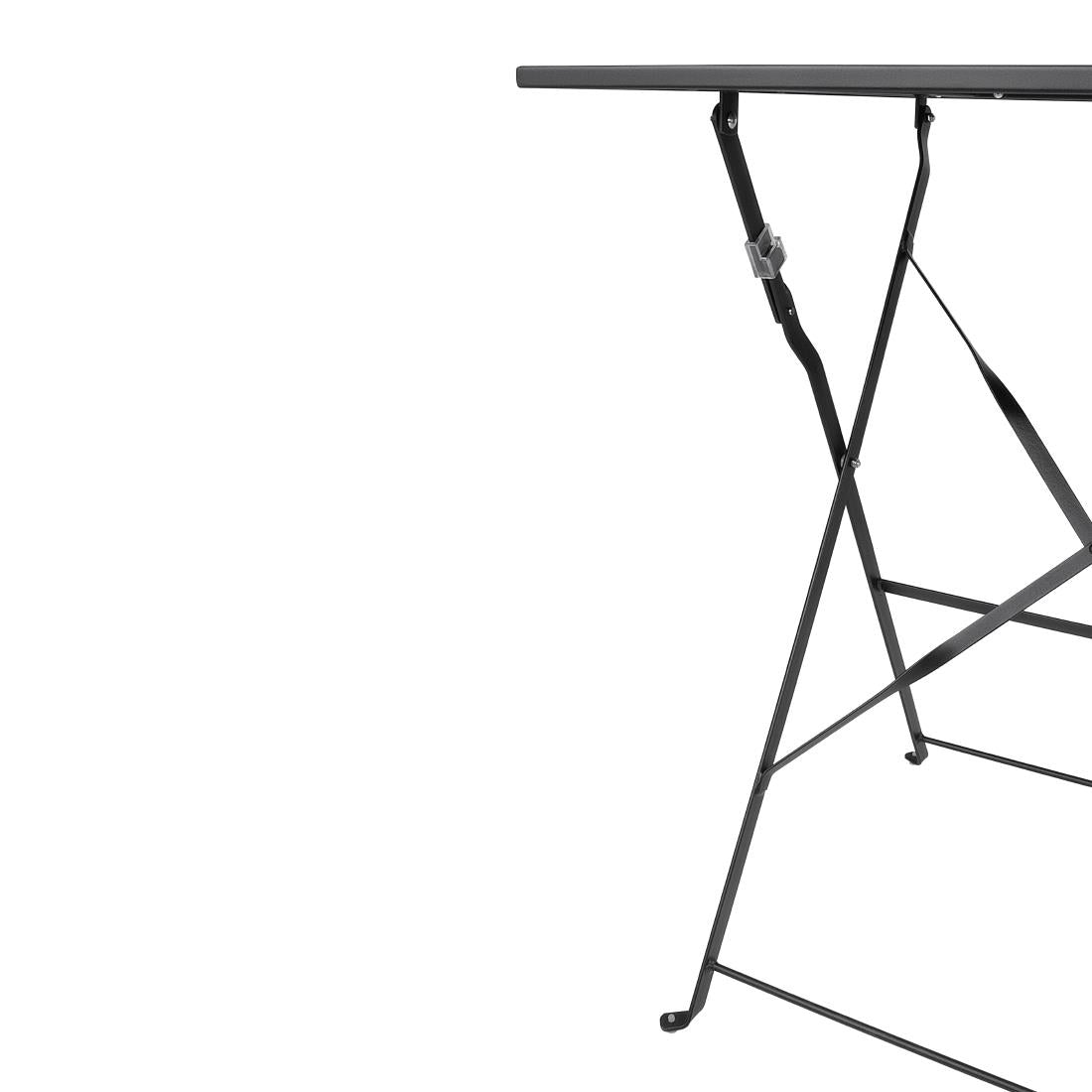 Bolero Black Square Pavement Style Steel Table • PAS-GK989