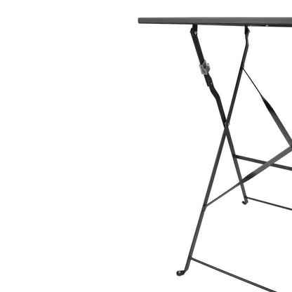Bolero Black Square Pavement Style Steel Table • PAS-GK989