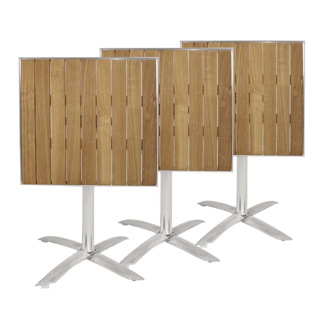 Bolero Ash Flip Top Square Bistro Table 600mm • PAS-GK991