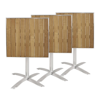 Bolero Ash Flip Top Square Bistro Table 600mm • PAS-GK991