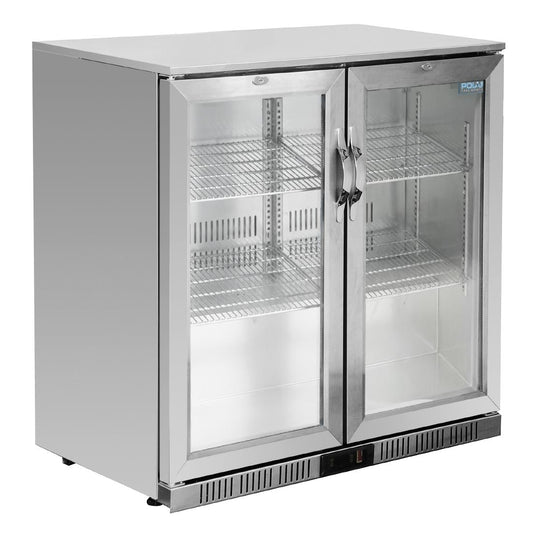 Polar G-Series Back Bar Cooler with Hinged Doors Stainless Steel 208Ltr • PAS-GL008-A