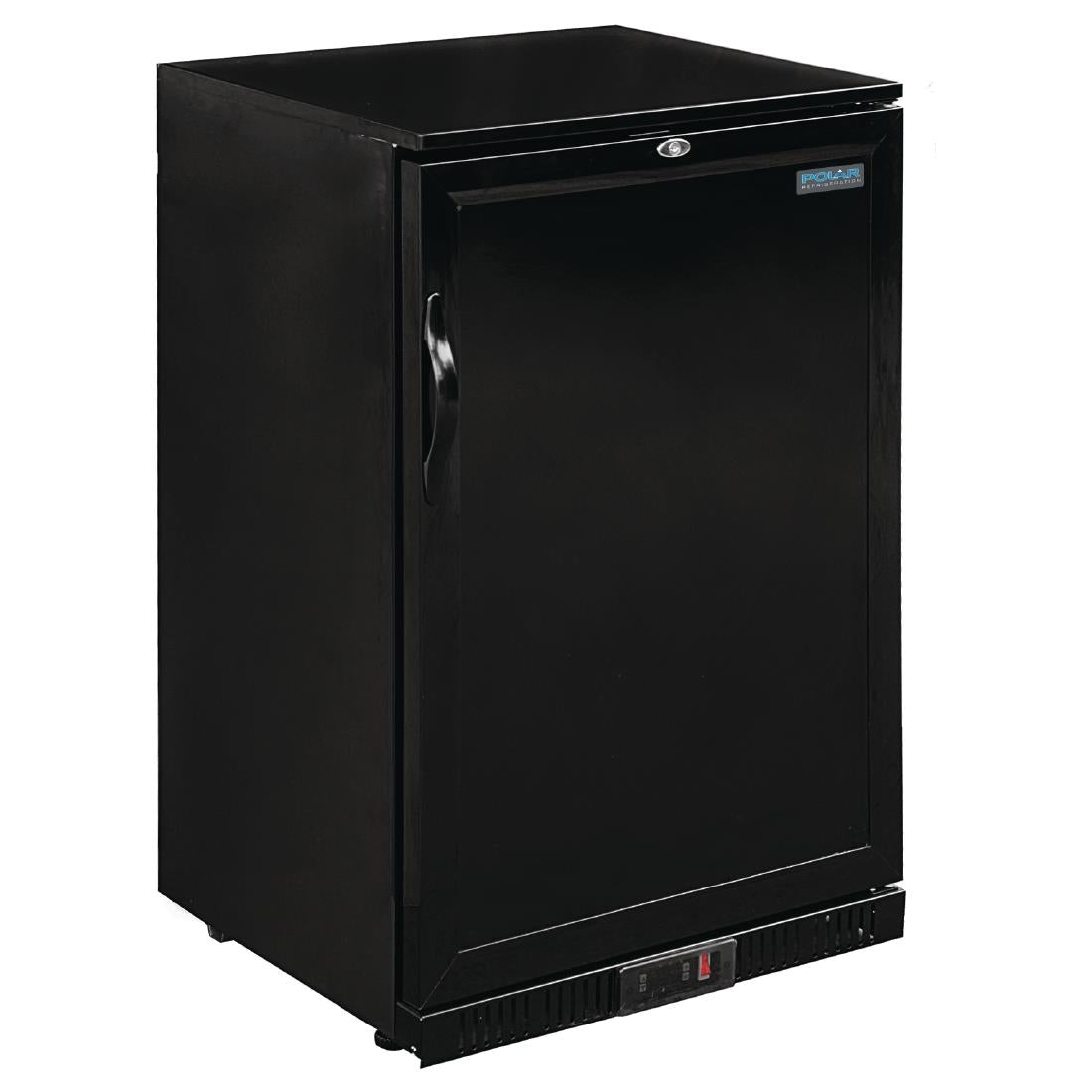 Polar G-Series 900mm Single Solid Door Back Bar Cooler in Black 138Ltr • PAS-GL015-A