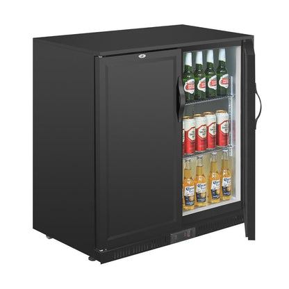 Polar G-series 850mm Double Door Back Bar Cooler Solid Door 198 Ltr • PAS-GE998-A