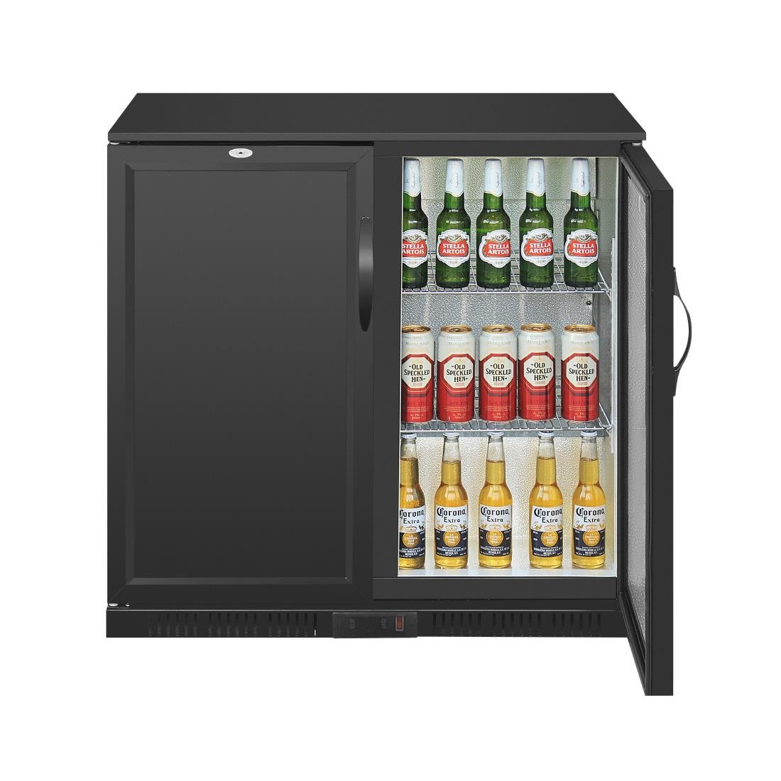 Polar G-series 850mm Double Door Back Bar Cooler Solid Door 198 Ltr • PAS-GE998-A