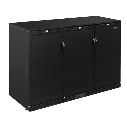 Polar G-Series 900mm Triple Solid Door Back Bar Cooler in Black 330Ltr • PAS-GL017-A