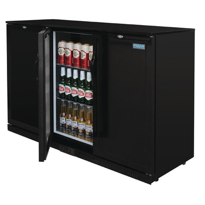 Polar G-Series 900mm Triple Solid Door Back Bar Cooler in Black 330Ltr • PAS-GL017-A