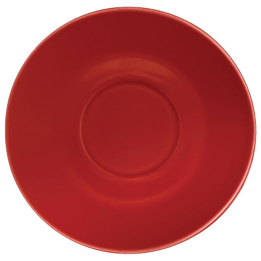 Olympia Cafe Saucer Red (Fits GK073 & GK076) - 154mm 6" (12 Pack) (158(Ø)mm / 6.25" | Pack Quantity: 12) • PAS-GL047