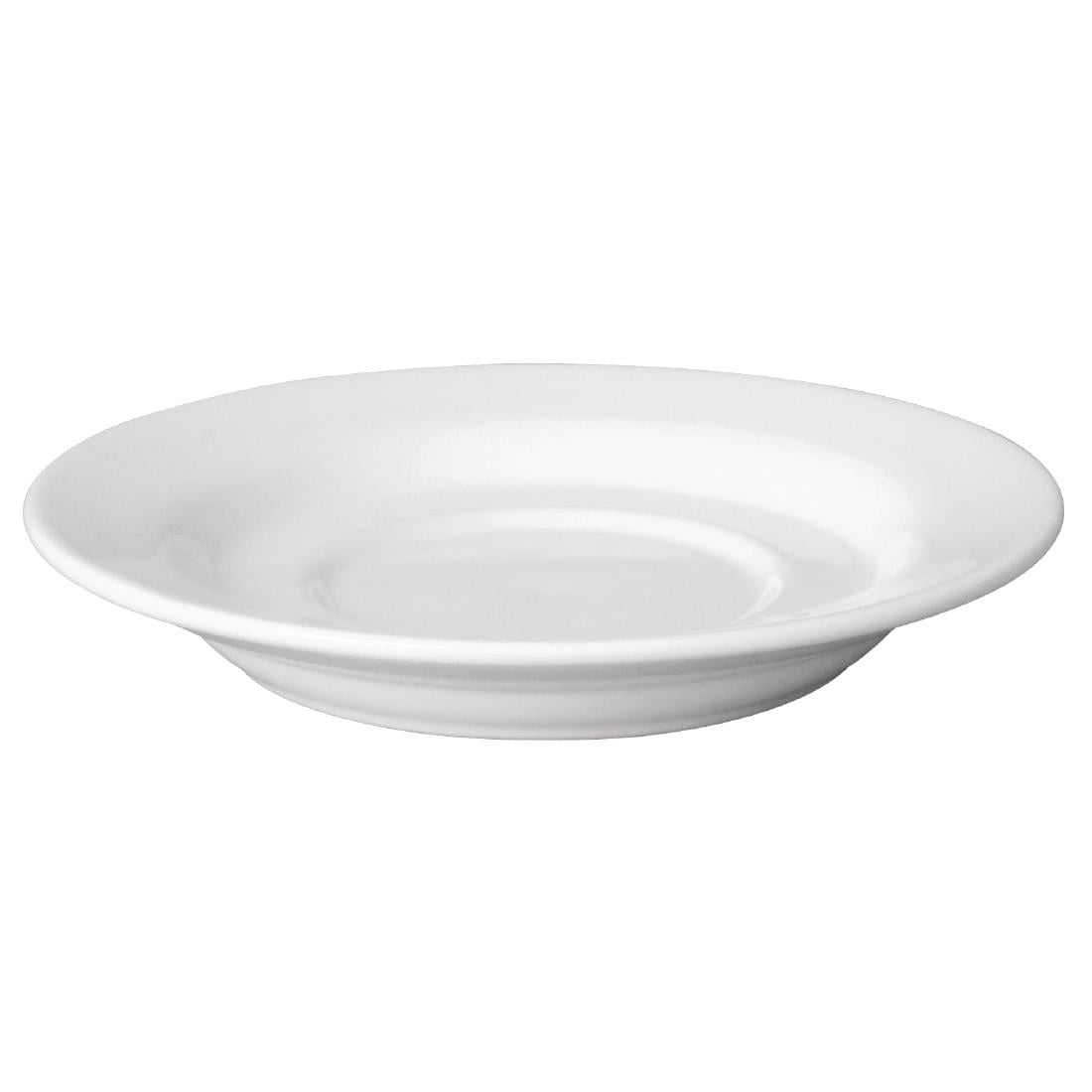 Olympia Cafe Saucer White (Fits GK074 & GK077) - 154mm 6" (12 Pack) (158(Ø)mm / 6.25" | Pack Quantity: 12) • PAS-GL048