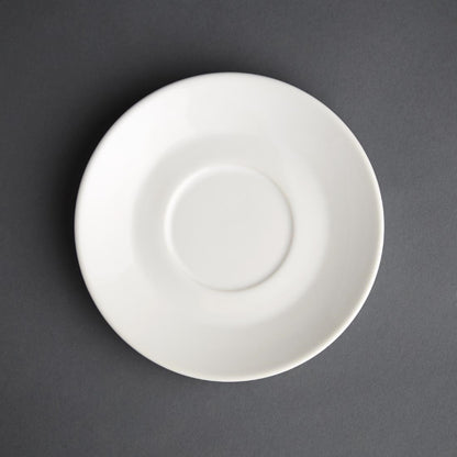 Olympia Cafe Saucer White (Fits CB468 and CE537 Pack) - 158mm (12 Pack) (Pack of 12) • PAS-GL048