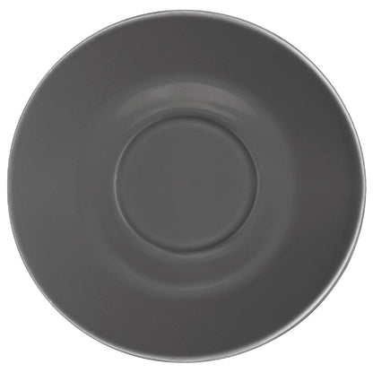 Olympia Cafe Saucer Charcoal (Fits GK075 & GK078) - 154mm 6" (12 Pack) (158(Ø)mm / 6.25" | Pack Quantity: 12) • PAS-GL049