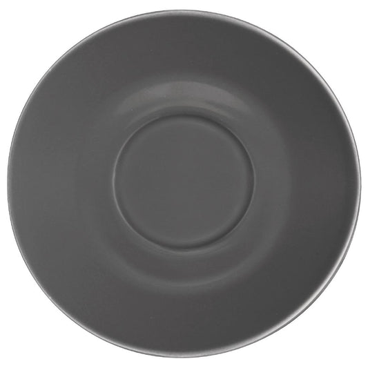 Olympia Cafe Saucer Charcoal (Fits GK075 & GK078) - 154mm 6" (12 Pack) (158(Ø)mm / 6.25" | Pack Quantity: 12) • PAS-GL049