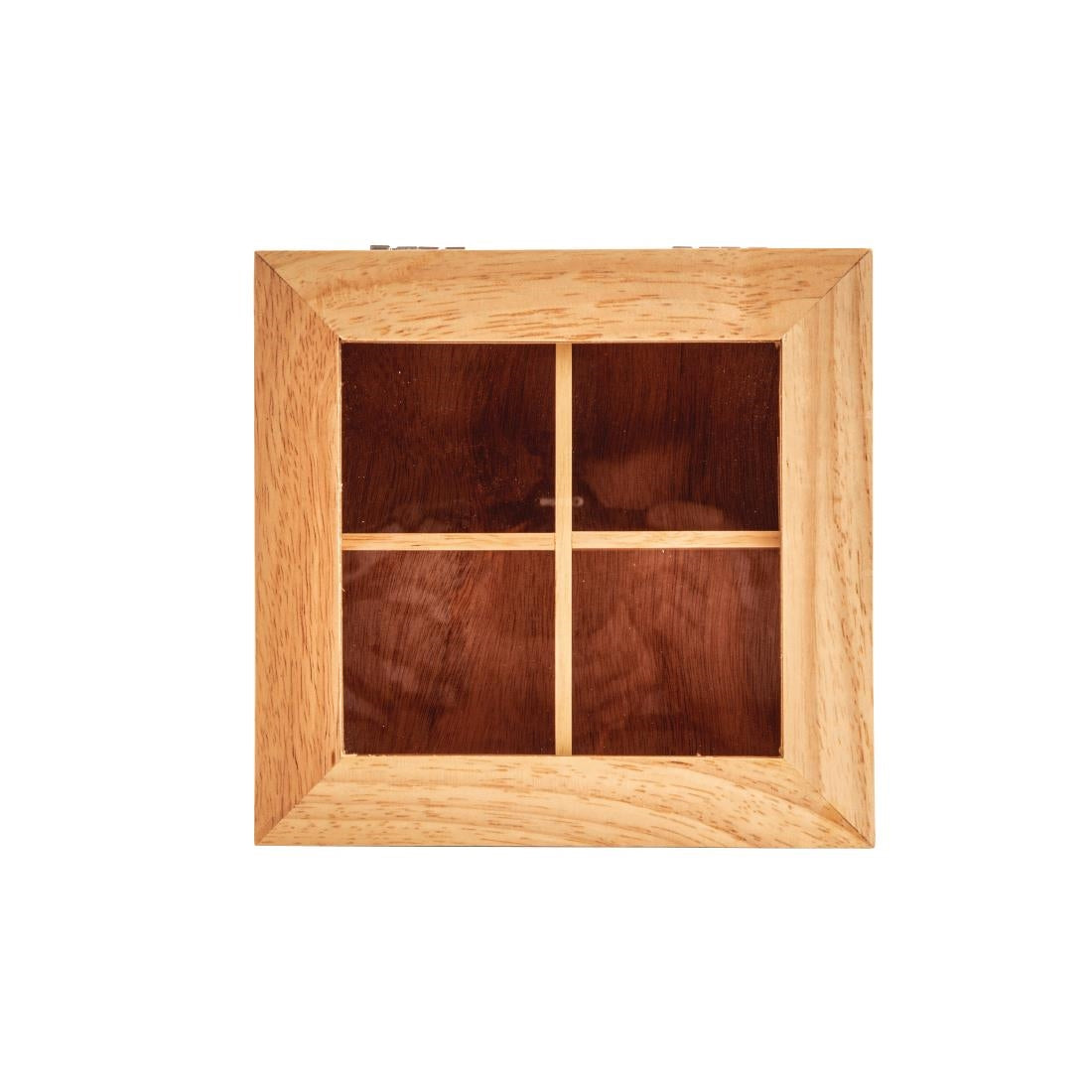 Olympia Mini Hevea Wood Tea Box with Lid • PAS-GL089