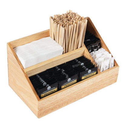 Olympia Hevea Wood Tea Station • PAS-GL090