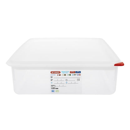Araven Polypropylene 1/1 Gastronorm Containers With Lids 100mm (4 Pack) • PAS-GL260