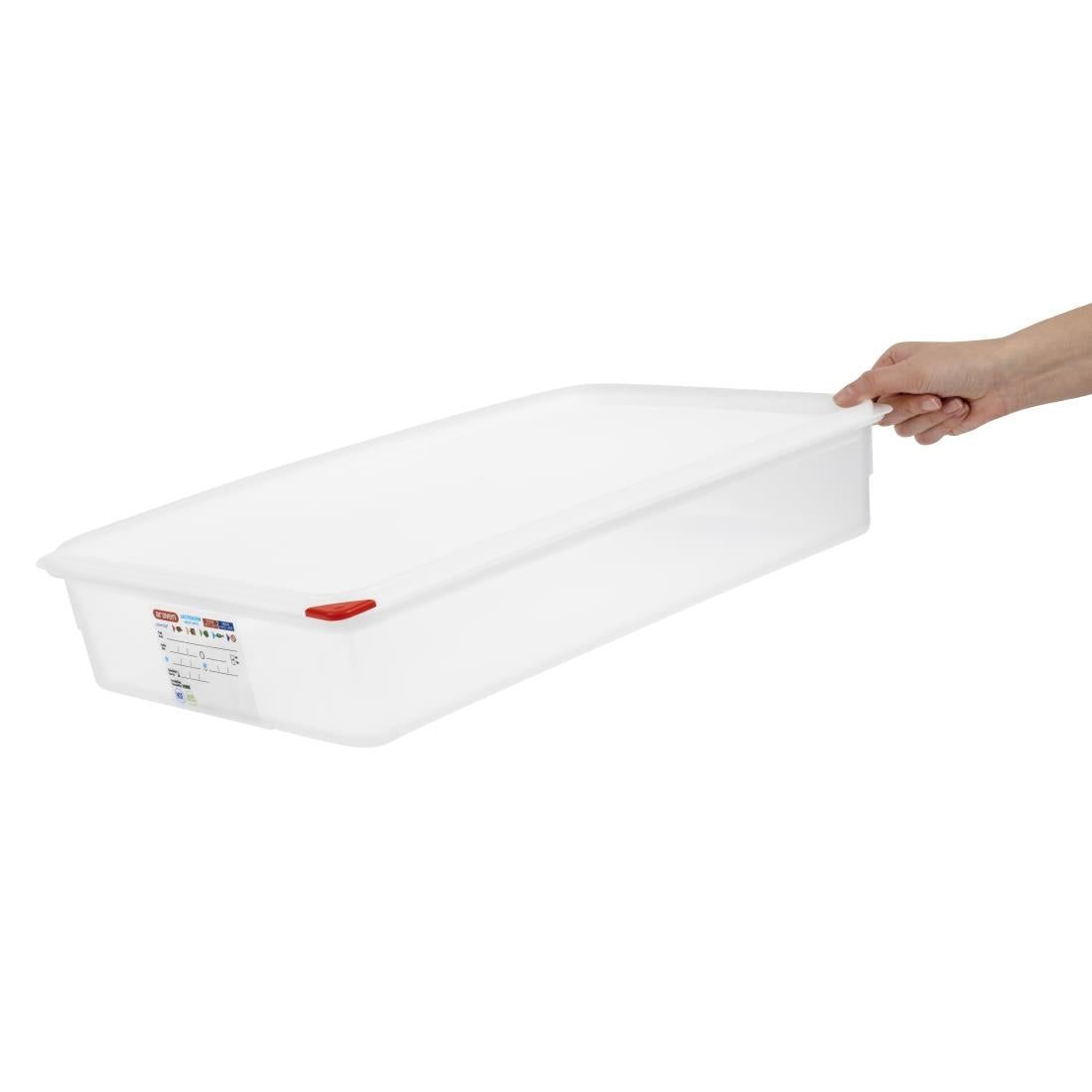 Araven Polypropylene 1/1 Gastronorm Containers With Lids 100mm (4 Pack) • PAS-GL260