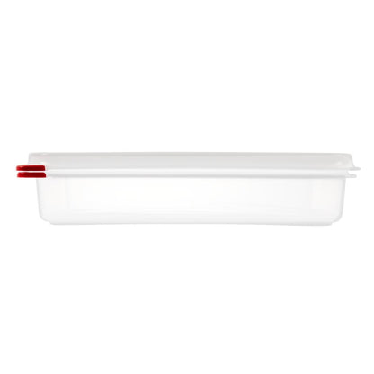 Araven Polypropylene 1/2 Gastronorm Containers With Lids 65mm (4 Pack) (Capacity: 4Ltr | GN 1/2 | Depth: 65mm | Pack quantity: 4) • PAS-GL261