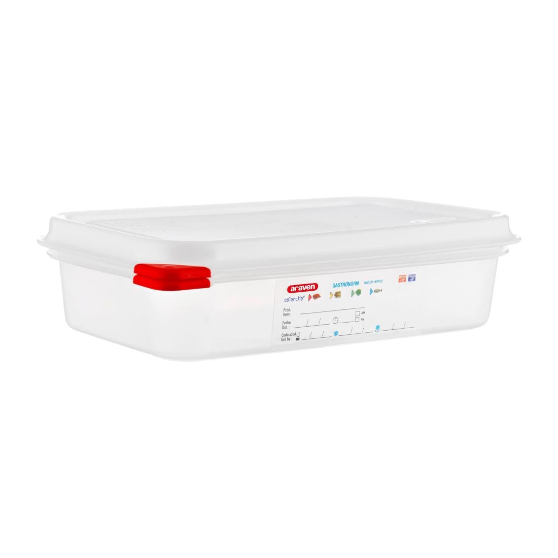 Araven Polypropylene 1/4 Gastronorm Containers With Lids 65mm (4 Pack) (Pack of 4) • PAS-GL263