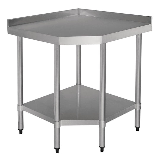 Vogue Stainless Steel Corner Table 700mm • PAS-GL278