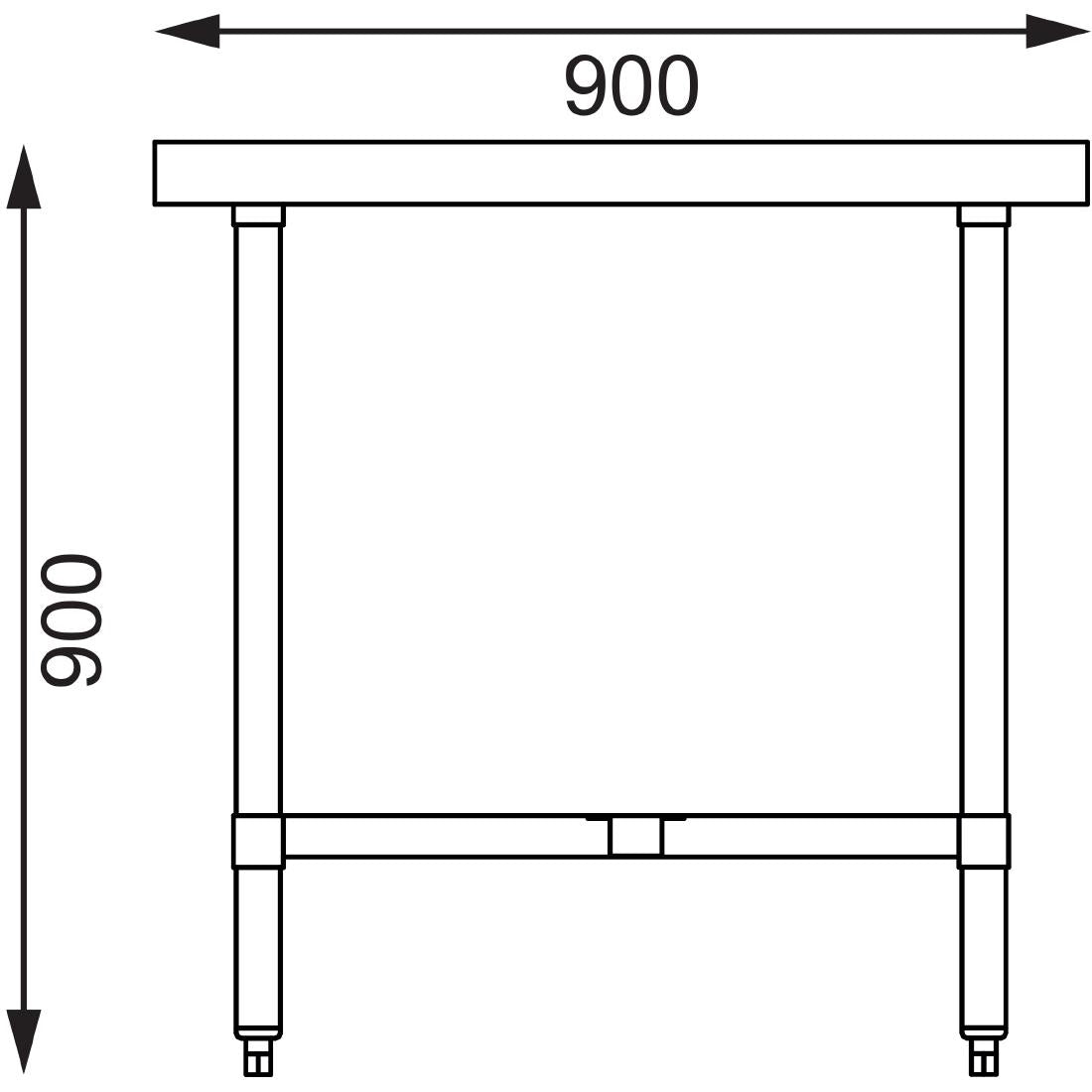 Vogue Stainless Steel Centre Table 1800mm • PAS-GL279