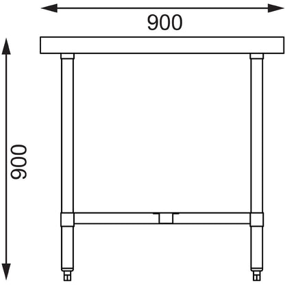 Vogue Stainless Steel Centre Table 1800mm • PAS-GL279