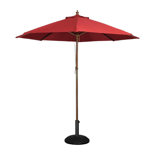 Bolero Round Umbrella 2.5m Diameter Red • PAS-GL304