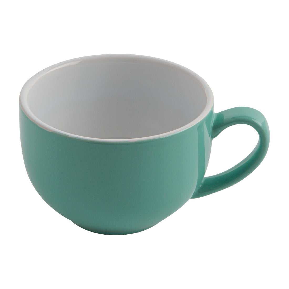 Olympia Cafe Cappuccino Cup Aqua - 340ml (12 Pack) (Pack of 12) • PAS-GL461