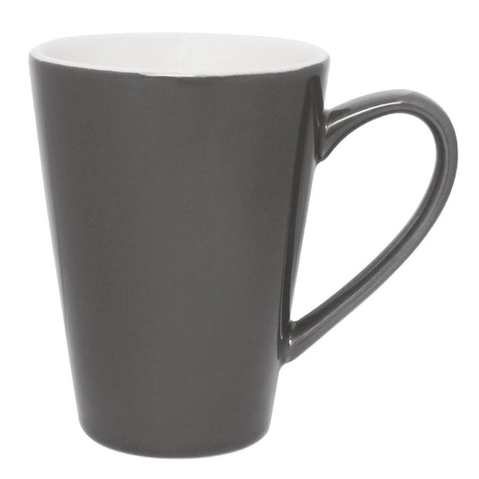 Olympia Cafe Latte Cup Charcoal - 340ml 11.5fl oz (12 Pack) • PAS-GL488