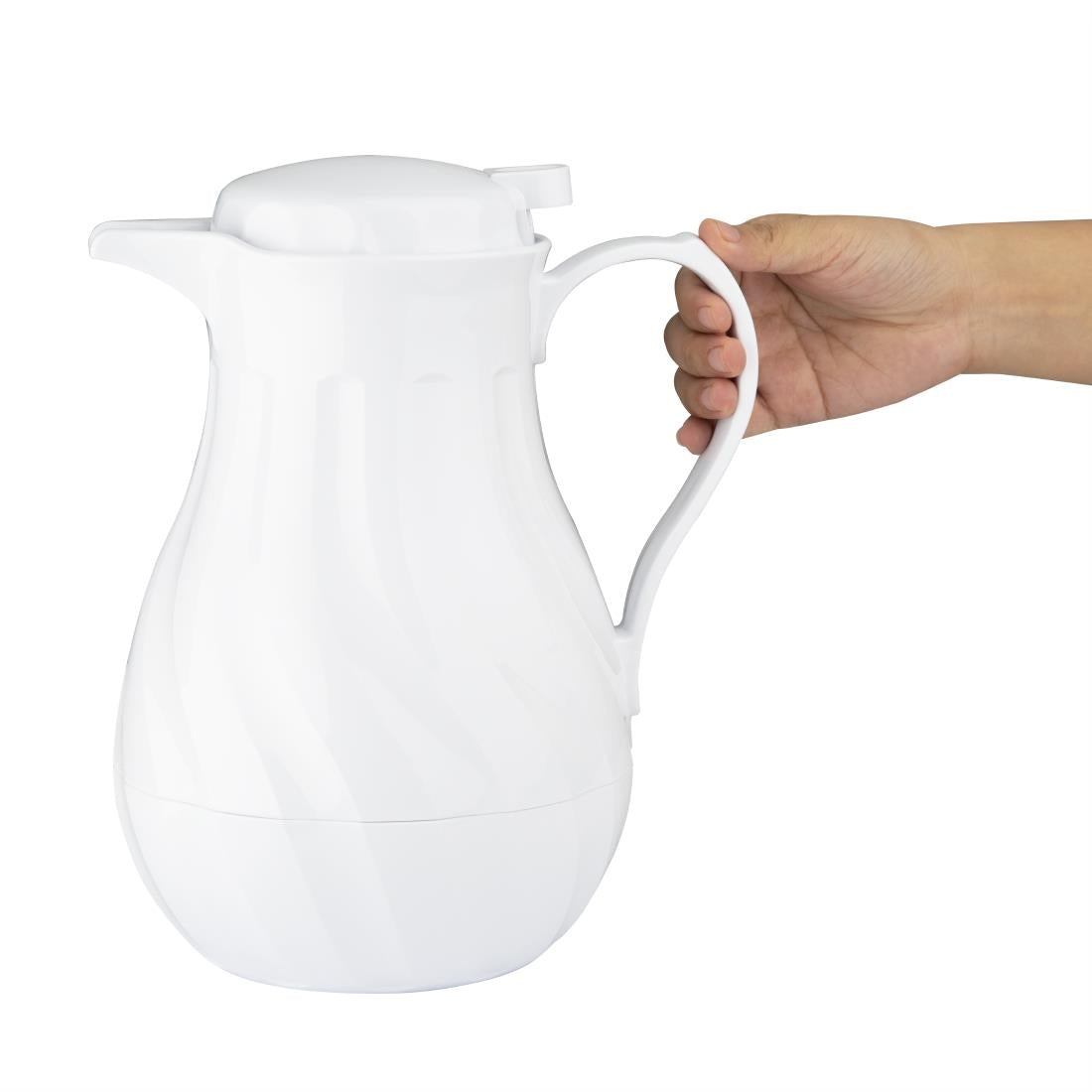 Olympia Insulated Swirl Jug White 2Ltr • PAS-GL971
