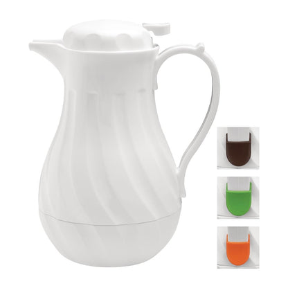 Olympia Insulated Swirl Jug White 2Ltr • PAS-GL971