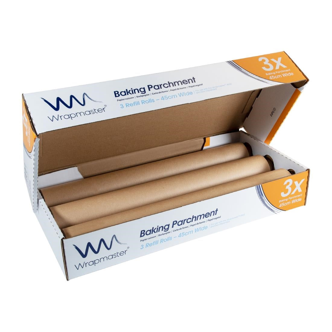 Wrapmaster Baking Parchment 450mmx50m (3 Pack) (450(W)mmx50(L)metre | Compatible with Wrapmaster 4500 & Duo Dispensers) • PAS-GM215