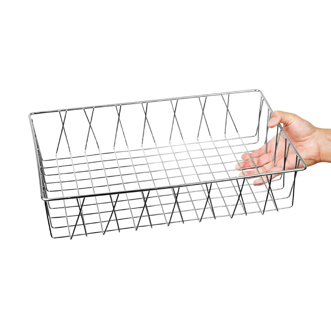 Olympia St/St Wire Display Basket 450 x 300 x 100mm • PAS-GM223