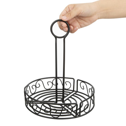 Olympia Wire Condiment Holder Black • PAS-GM245