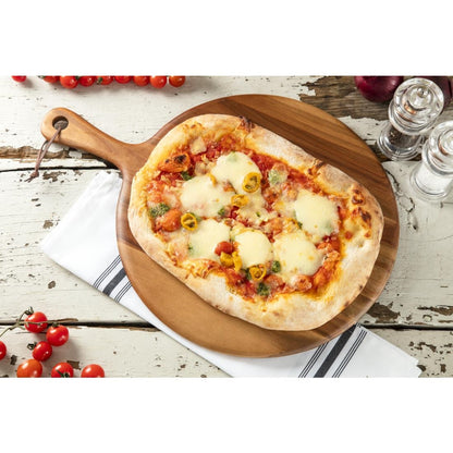 Olympia Acacia Handled Wooden Board Round 355mm • PAS-GM262