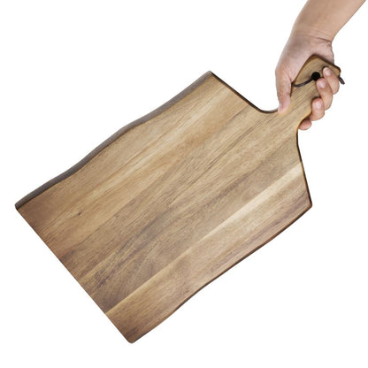 Olympia Acacia Wavy Handled Wooden Board Large • PAS-GM264