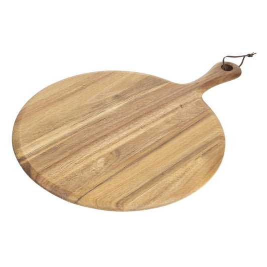 Olympia Acacia Handled Wooden Board Round 330mm • PAS-GM308