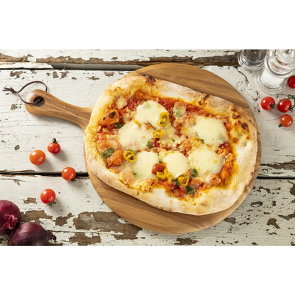 Olympia Acacia Handled Wooden Board Round 330mm • PAS-GM308