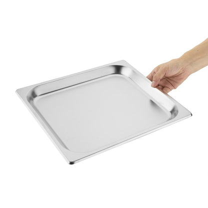 Vogue Stainless Steel Gastronorm 2/3 Tray 20mm • PAS-GM314-A