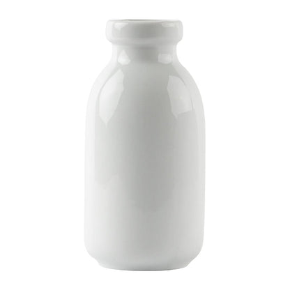 Olympia Whiteware White Mini Milk Bottle - 145ml 4.9fl oz (12 Pack) • PAS-GM368