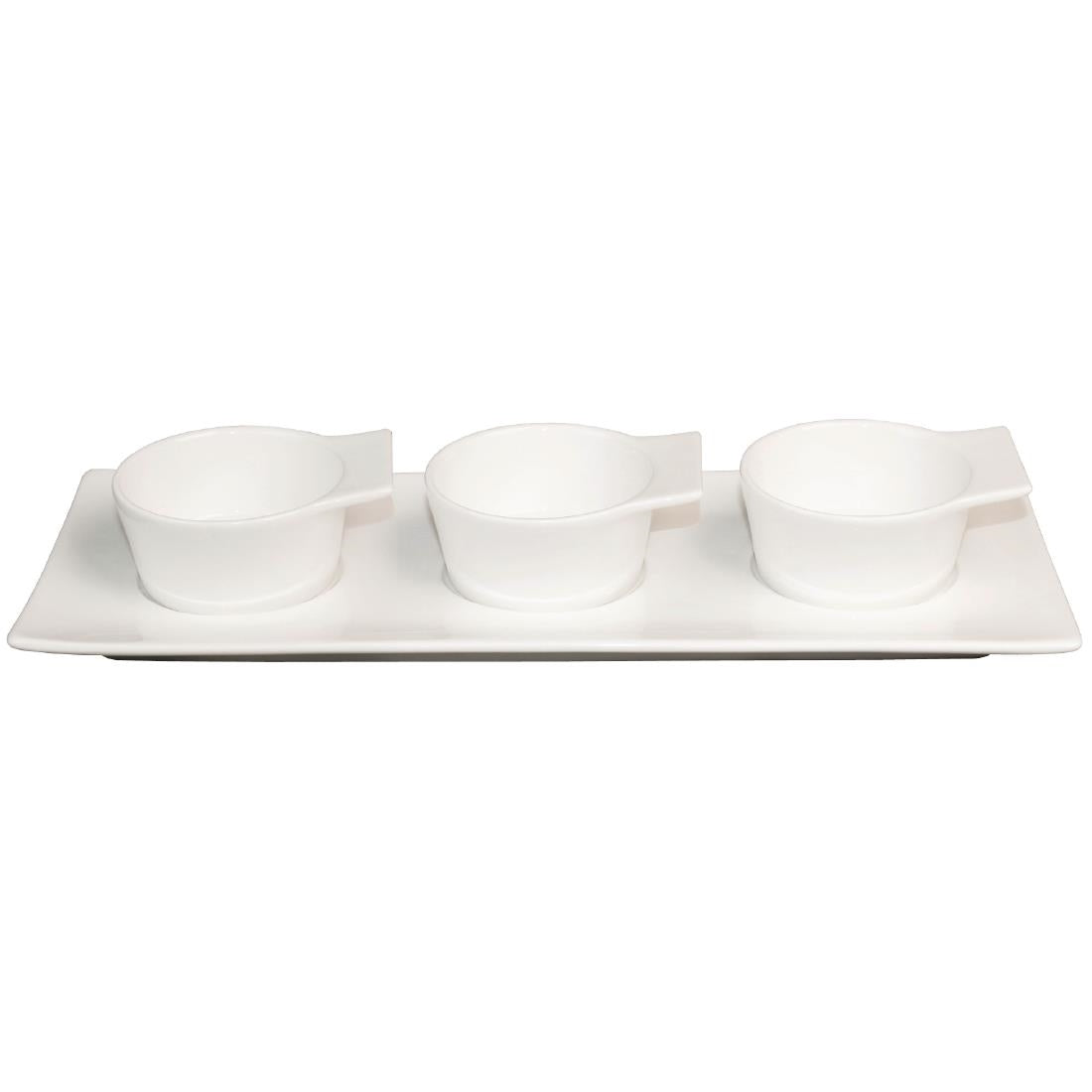 Olympia Lumina Winged Ramekin Dish White 70mm (6 Pack) (Pack of 6) • PAS-GM467