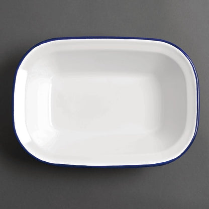 Olympia Enamel Dish Rectangular 280 x 190mm (6 Pack) (Pack of 6) • PAS-GM510