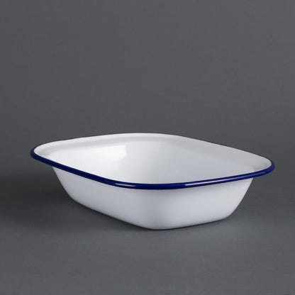 Olympia Enamel Dish Rectangular 280 x 190mm (6 Pack) (Pack of 6) • PAS-GM510
